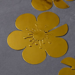 Набор для украшения торта Цветы, цвет золото - Страна карнавалия фото 2