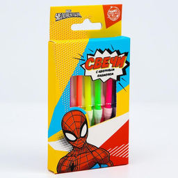 Свечи для торта 6 штук, с цветным пламенем, Человек-Паук