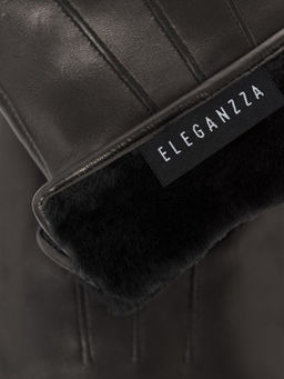 Перчатки мужские н/м мутон HP887 black - Eleganzza фото 3