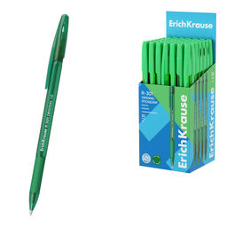 Цена за 50 шт. Ручка шариковая ErichKrause R-301 Stick&Grip Original 1.0, цвет чернил зеленый (в коробке по 50 шт.)
