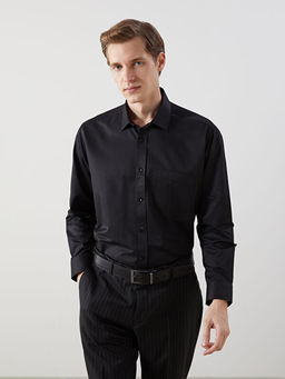 Regular Fit Uzun Kollu Gabardin Erkek G?mlek