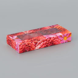 Цена за 3 шт. Коробка складная для 10 конфет Цветочки, 9.8?22?3.5 см