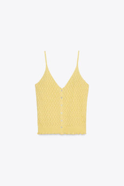 POINTELLE KNIT TOP WITH FRILLS - Zara фото 6