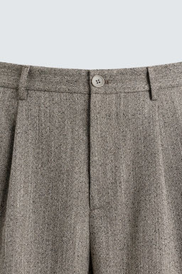 HERRINGBONE TEXTURED TROUSERS - Zara фото 9