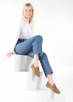 Лоферы туфли 170.2614be. светло- коричневый замша