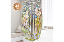 Ваза 3 л 12,5*12,5*28 см Времена суток квадрат, NEW BONE CHINA