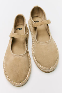 JUTE SUEDE BALLERINAS
