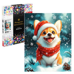 Алмазная мозаика (набор для творчества) арт. 70842 / 40 НОВОГОДНИЙ КОРГИ