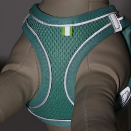 Комплект с мягкой шлейкой, быстросъемный, XS, поводок 150 х 1,5 см, ОШ 29-32 см, ОГ 31-34 см, бирюз - Пижон фото 7