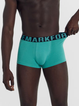 Трусы мужские боксеры мультипак (2 шт.) в бирюзовом и тропическо-синем цвете бирюза +тропический синий 411188-2 - Mark formelle фото 2