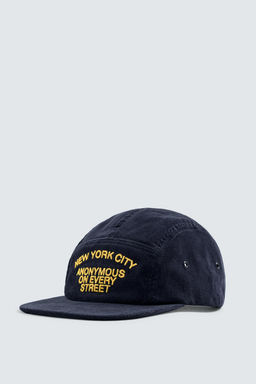 EMBROIDERED CORDUROY CAP
