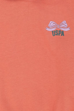 U. S. Polo Assn Толстовка с капюшоном цвета лосося для девочек - U.s. polo assn фото 3