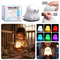 Ночник "Милый морской котик" в коробке