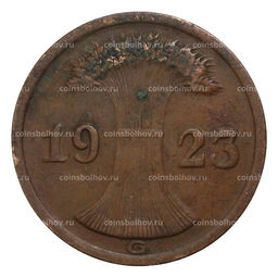 Монета 2 рентенпфеннига 1923 года G Германия