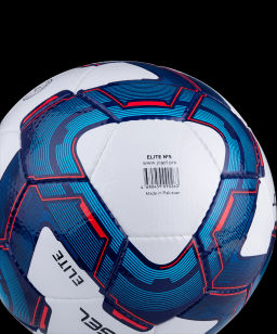 Мяч футбольный JOGEL Elite №5, белый/синий/красный  фото 6
