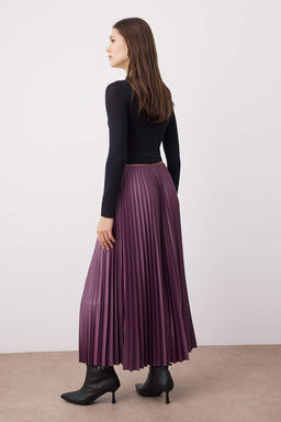 Mor A Kesim/Can Form Piliseli Maxi Esnek Orme Etek TWOSS24ET00041