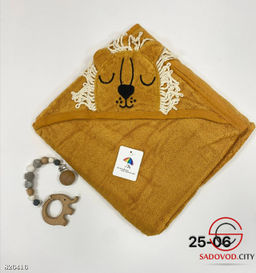 Махровое полотенце с уголком