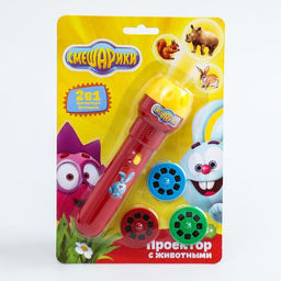Проектор-фонарик с животными Смешарики, батарейки в набор не входят