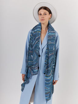 Большой, мягкий, тонкий и очень нежный двусторонний палантин с рисунком - Tantino фото 2