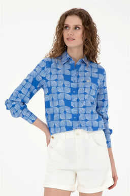 Женская рубашка Saks с длинным рукавом