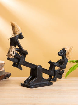 Сувенир «Аборигены на качелях», 33×8×22 +/- 2 см, дерево