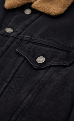 Куртка джинс утепл F021-1370-01W black - Fine joyce фото 7