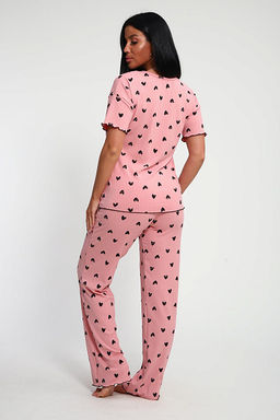 Пижама с брюками (01063, розовый) - Плиона фото 9