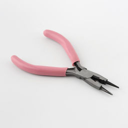 Круглогубцы с бокорезом, для рукоделия, 13×6.5 см, розовые