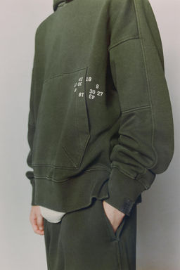 GARMENT DYED HOODIE - Zara фото 6