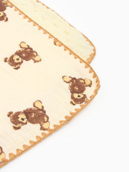 Плед «Этель» Bear, 100×100 см, муслин двухслойный