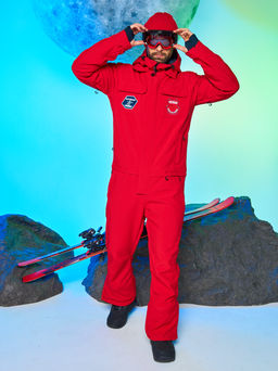 Мужской сноубордический горнолыжный комбинезон Alpha Endless Prometheus 223/230510 RED - Красный