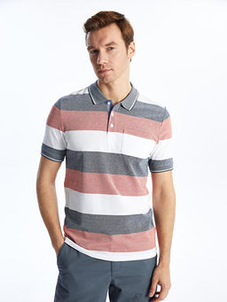 Polo Yaka K?sa Kollu Renk Bloklu Pike Erkek Ti??rt