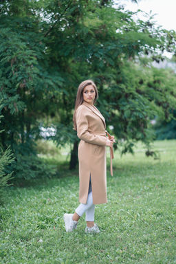 Пальто женское демисезонное 21820 (кремовый) - Kankan фото 44