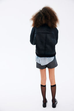 Teddy-lined aviator jacket - H&m фото 2