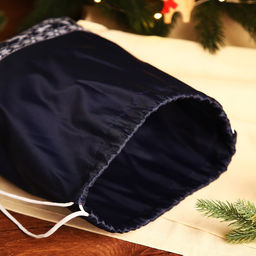 Мешок новогодний на шнурке, цвет чёрный - Simaland фото 4