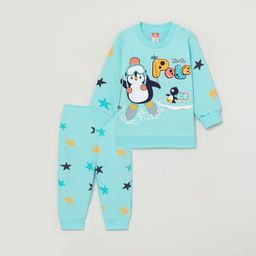 CRB wear/CWNB 90054-49-289 Комплект для мальчика (джемпер, брюки), светло-бирюзовый/Ex.Cherubino фото 4