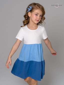 Платье Тия тофу-голубой-синий - Sovalina фото 11