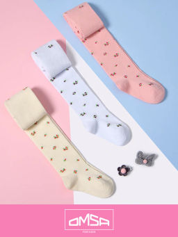OMSA kids Collant 12Р43-1 с рисунком (розочки) - bianco  фото 2