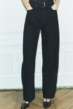 ZW COLLECTION STRAIGHT-LEG MID-RISE JEANS - Zara фото 2