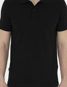 Siyah Slim Fit Basic Ti__rt