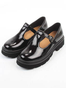 06-DLG02-2 BLACK Туфли женские (натуральная кожа)