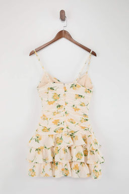 Cok Renkli Cicekli F?rf?rl? K?sa / Mini Dokuma Elbise TWOSS26EL00050 - Trendyolmilla фото 3