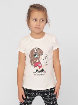 CRB wear/CWKG 63269-21-331 Футболка для девочки,экрю/Ex.Cherubino