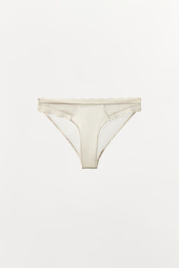 BRAGUITA MEZCLA SEDA ENCAJE / Crudo - Zara фото 3