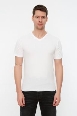 TRENDYOL MAN Vizon Slim/Dar Kesim Basic V Yaka K?sa Kollu %100 Pamuklu T-Shirt TMNSS19BO0002 - Trendyolmilla фото 5