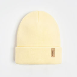 Шапка детская MINAKU: Cozy Winter с отворотом, цвет экрю, размер 52-56 (5-7 лет)