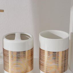 Аксессуары для ванной Адажио, 4 предмета, мыльница, дозатор для мыла 450 мл, 2 стакана, белые - Simaland фото 3