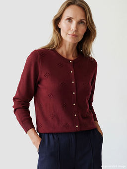 Bisiklet Yaka Kendinden Desenli Kad?n Triko H?rka