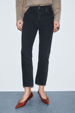 ZW COLLECTION MID-WAIST FULL LENGTH JEANS - Zara фото 28