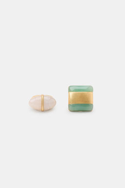 PACK 2 ANILLOS PIEDRA RESINA / Dorado - Zara фото 2